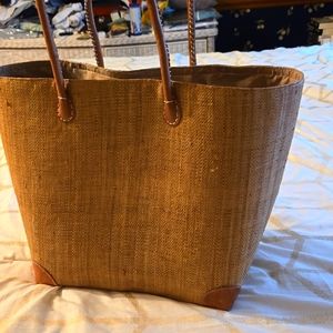 Jute tote/beach bag